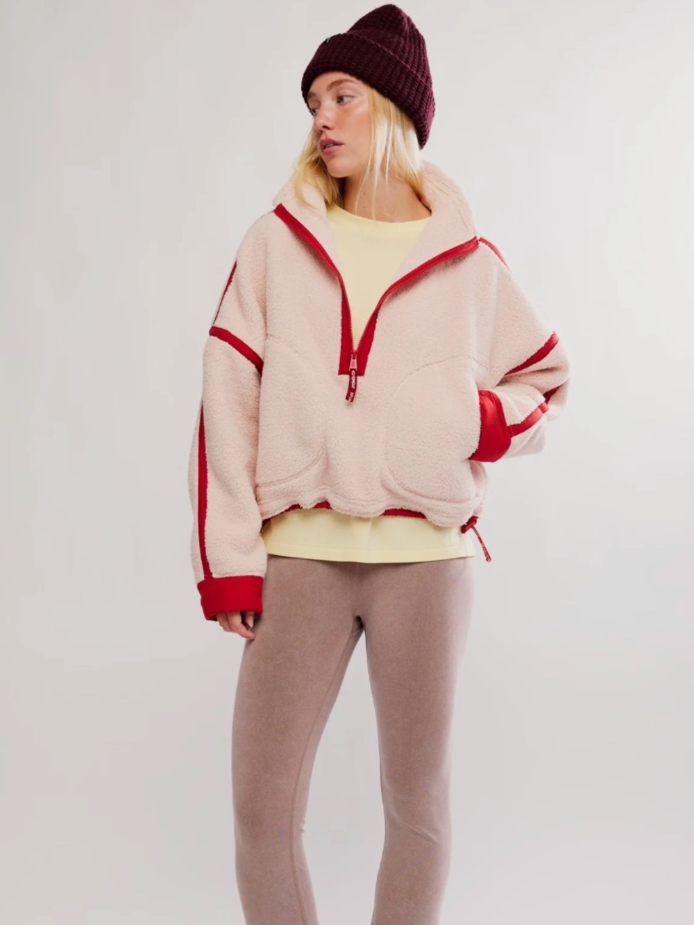 NWT FREE PEOPLE MOVEMENT MOUNTAIN HIGH HALF ZIP FLEECE